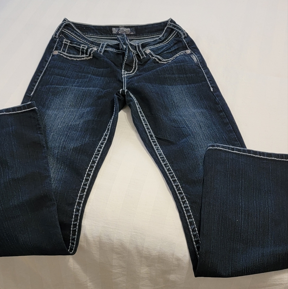 Silver Jeans Co Natsuki Jeans Women's 27x31 white stitch designer